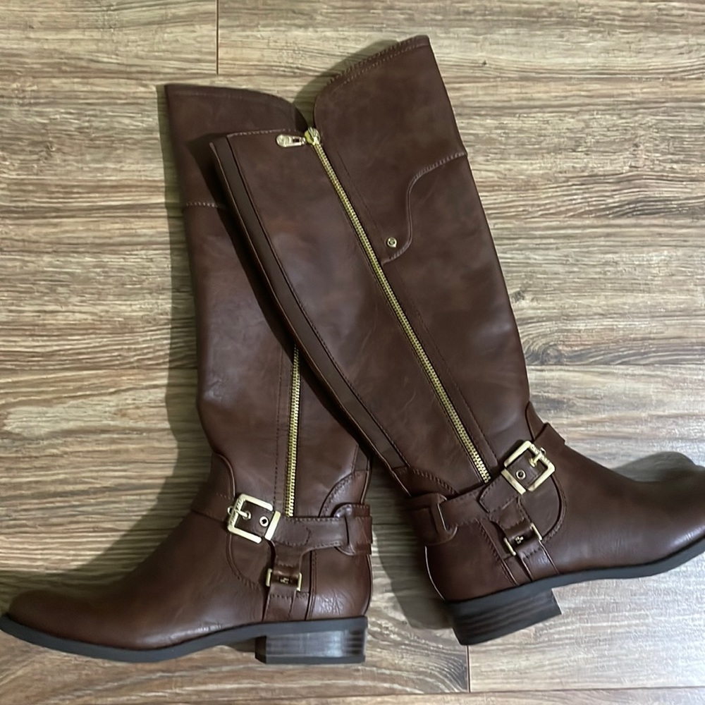 Guess Hardon5 dark Brown Riding Boot (wide calf)